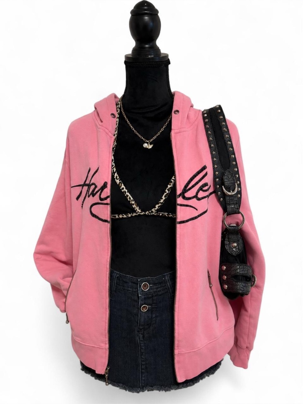 Pink Harley Davidson hoodie